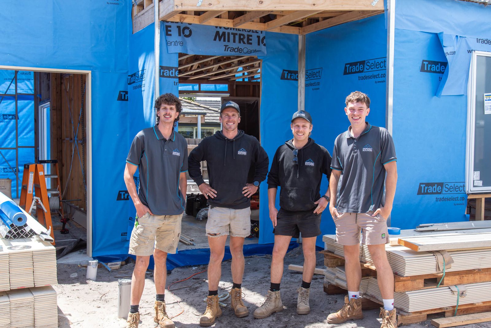 The Prominent Builders crew on site