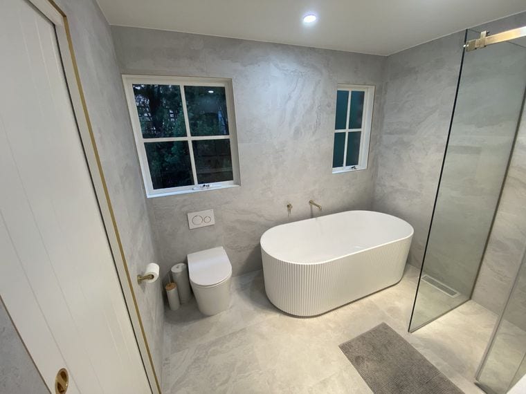 Bathroom work by Prominent Builders