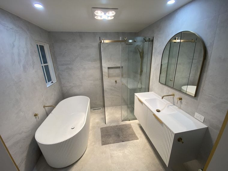 Bathroom work by Prominent Builders